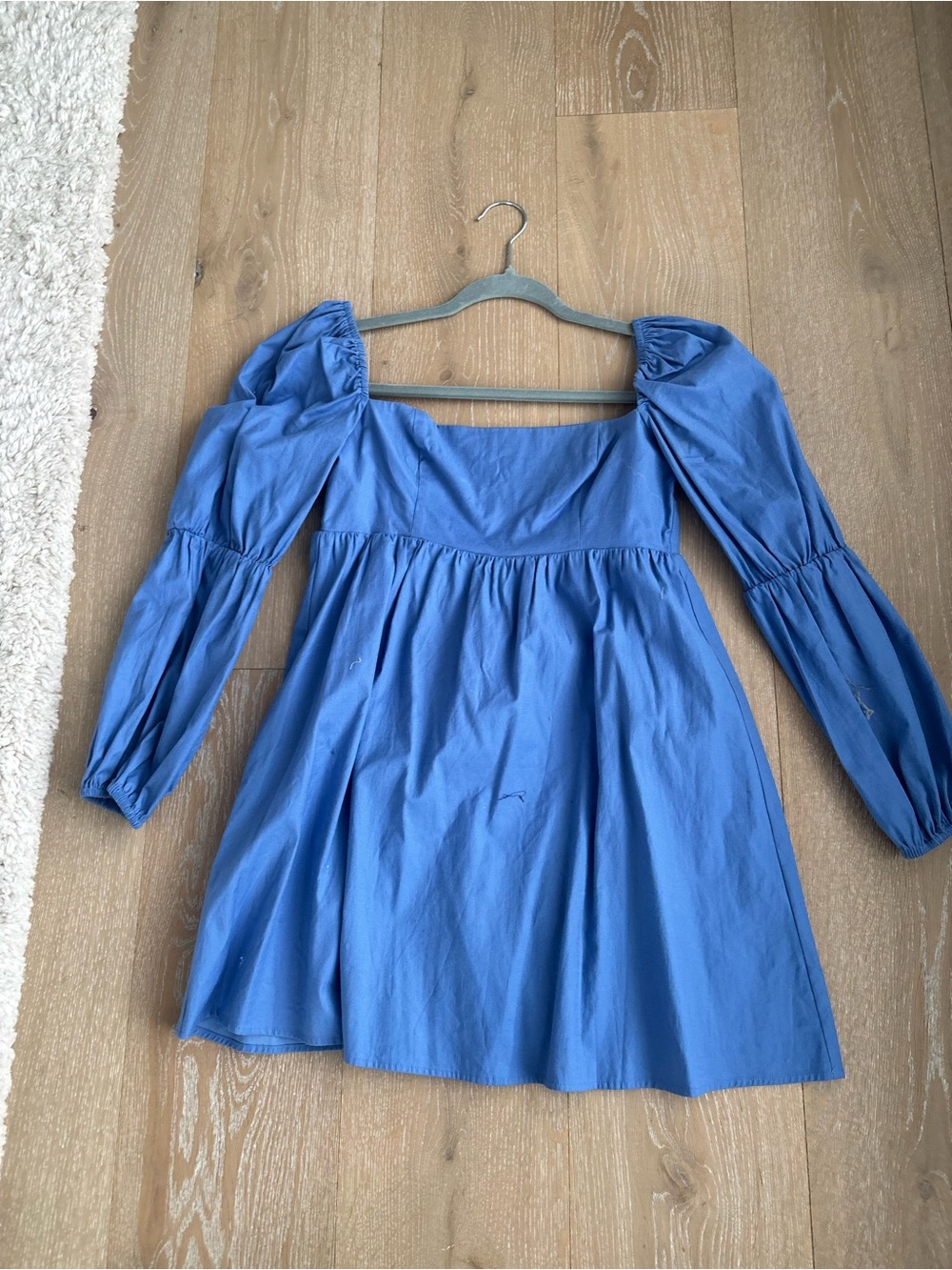 REFORMATION blue mini babydoll dress